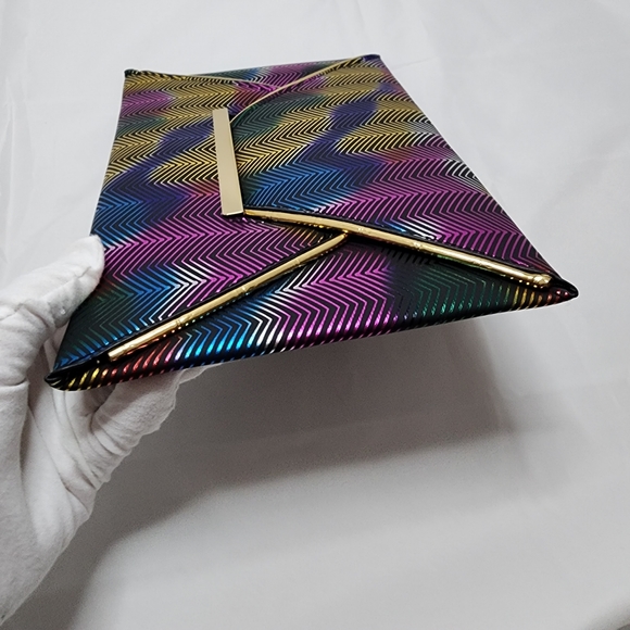 Multi Colored Envelope Clutch - Picture 3 of 4